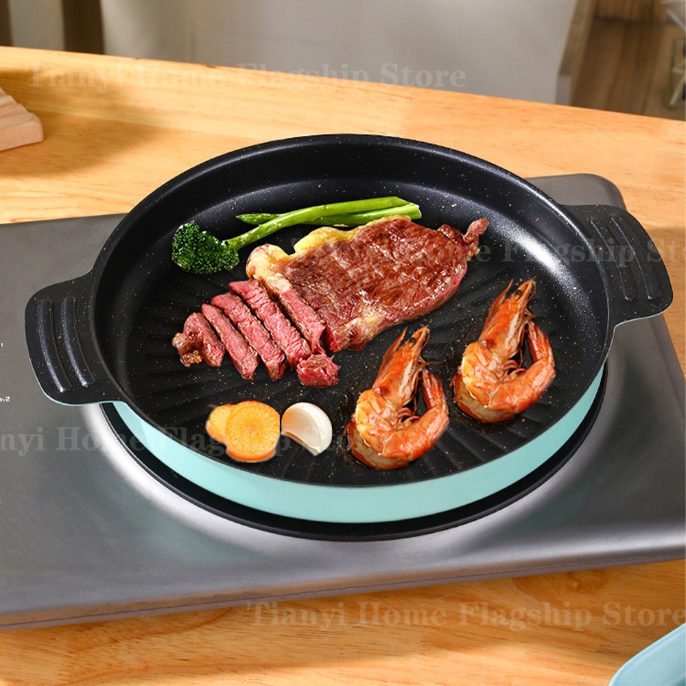 Grill Pan Round Non-Stick Barb - đánh giá và giá Korean Bbq Grill