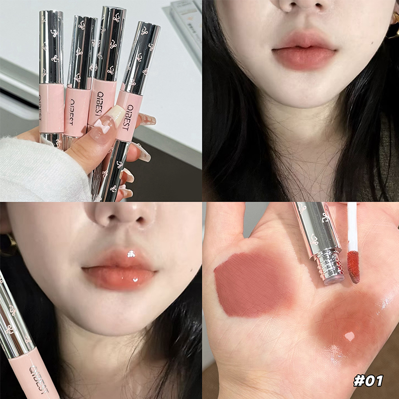 QIBEST Double Head Lip Gloss M - đánh giá và giá Lip Tint Korean